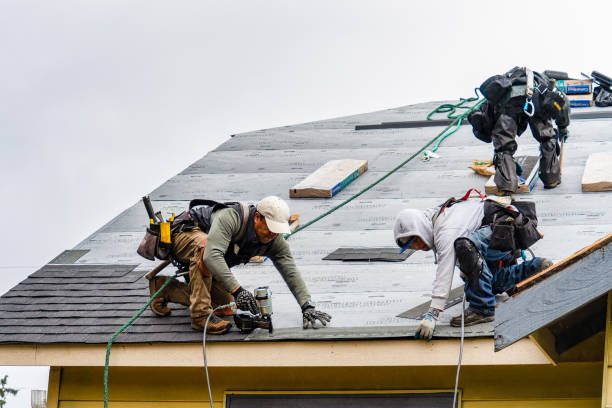 Professional Roofing technician working in Preston, ID